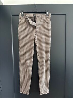 LOFT Men's Houndstooth Chinos - Brown & Black